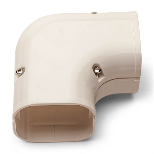 Plan vinkel 90°, 75mm - Vit